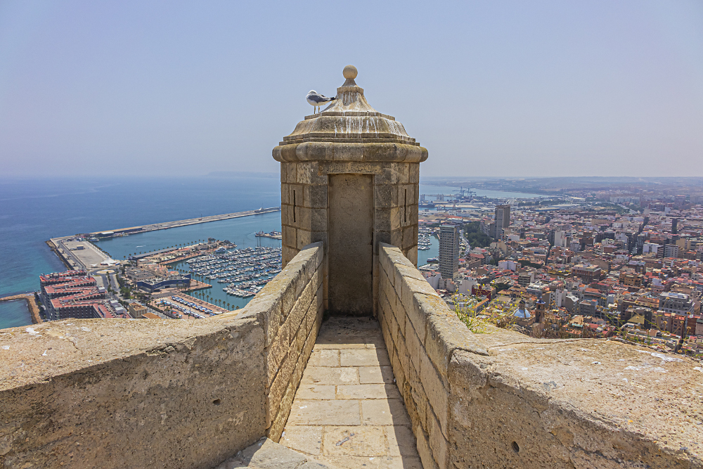 Vistas de Alicante desde el castillo