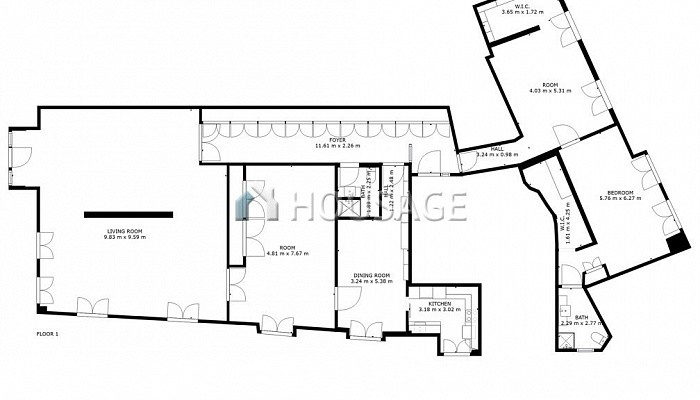 Piso de 3 habitaciones en venta en Madrid, 270 m²