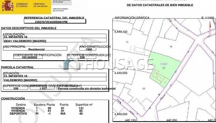 Urban Land Residential for sale for 500.000€ with 2.158m2 in de las infantas street (Valdemoro)