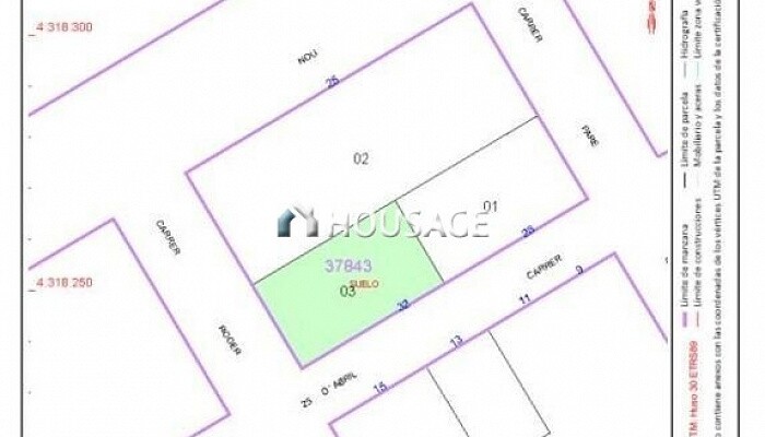 618m2 urban Land Residential for 11.100€ located on 25 dabril street (Xàtiva)