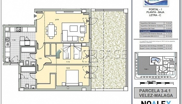 Piso de 2 habitaciones en venta en Torre del Mar, Vélez-Málaga, 102.64 m²